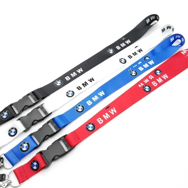 BMW Motorrad Lanyard Nylon Printing Emblem Style Black White Keychain motorcycle accessories gadget auto Fashion Gift