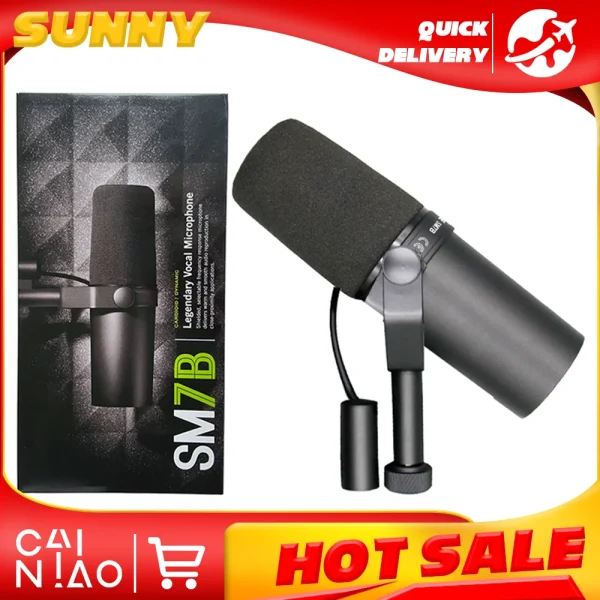 SM7B microphone sm7b dynamic microphone podcast studio set for Live/Stage Recording Podcasting cardioid Black Metal microphone