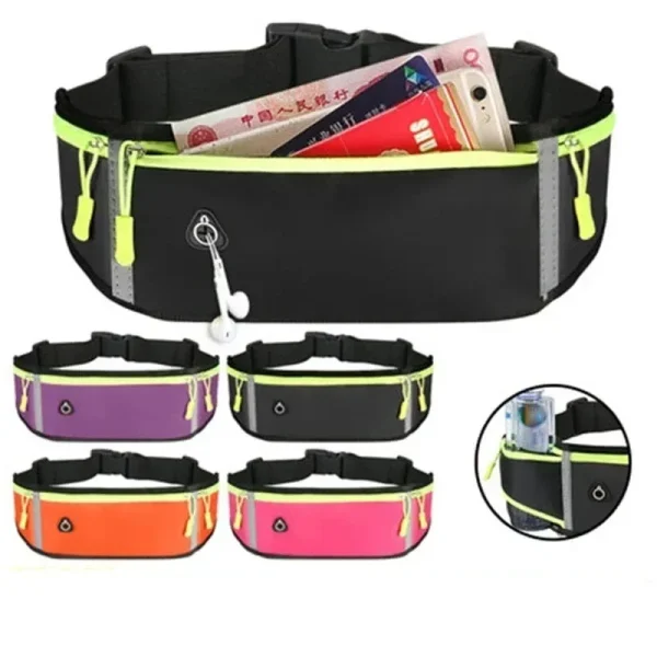 Running Bags Waist Men Women Waterproof Gym Mobile Phone Bag Fitness Cycling Outdoor Sport Belt Bag Hold Water Portable Backpack
